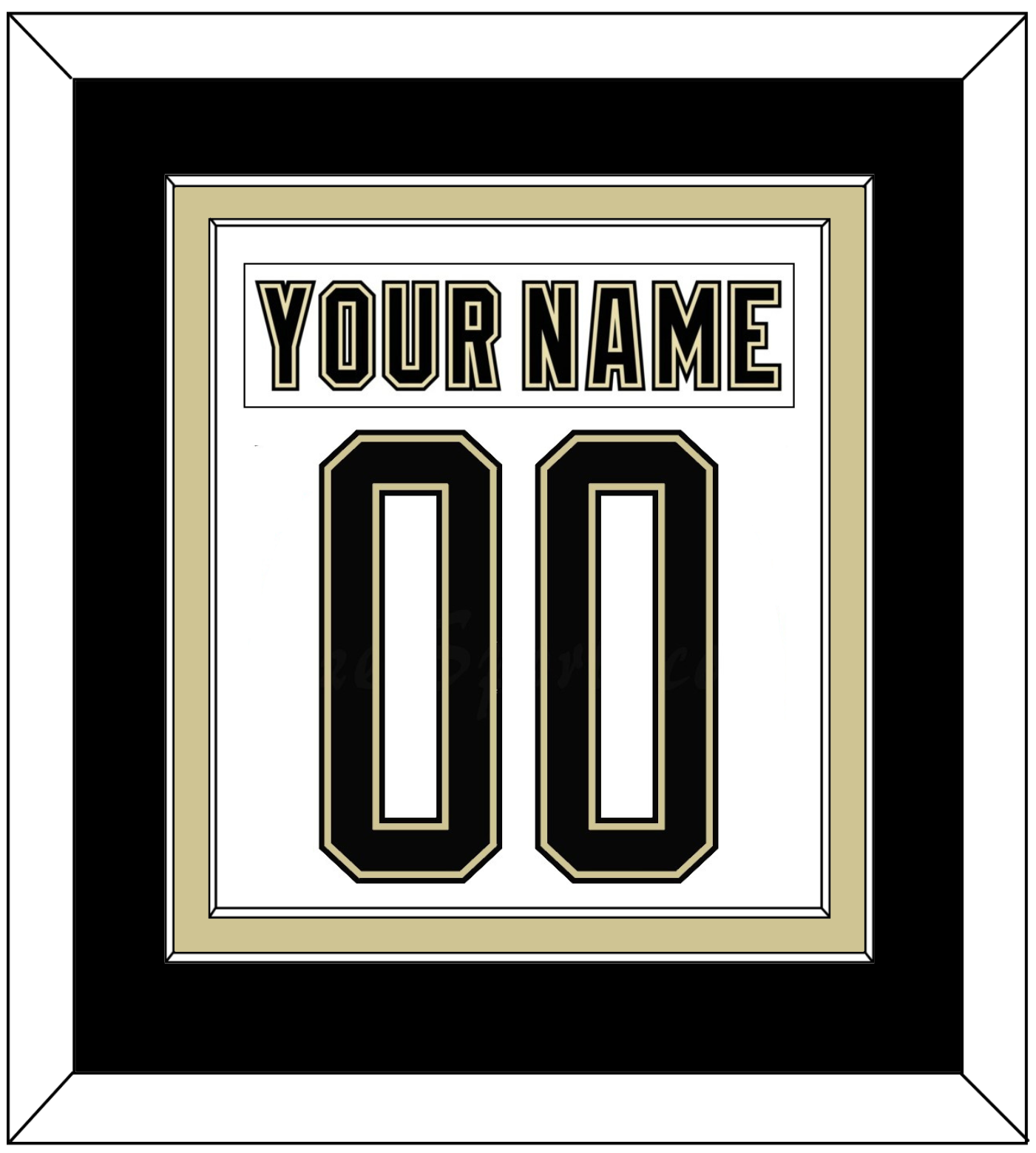 Pittsburgh Nameplate & Number (Back) Combined - 2014 Stadium Series White - Signature Tier 4