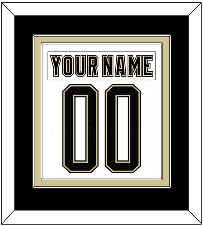 Pittsburgh Nameplate & Number (Back) Combined - 2014 Stadium Series White - Signature Tier 4