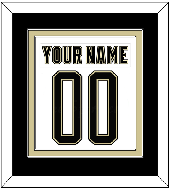 Pittsburgh Nameplate & Number (Back) Combined - 2014 Stadium Series White - Double Mat 4