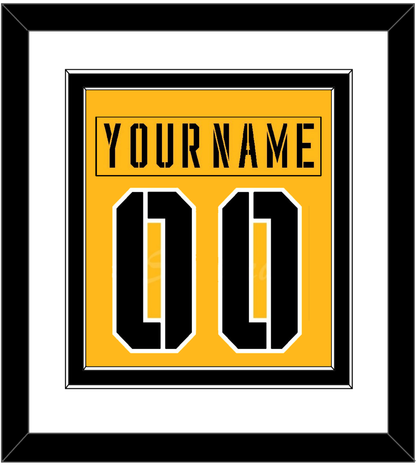Pittsburgh Nameplate & Number (Back) Combined - 2017 Stadium Series Gold - Signature Tier 1