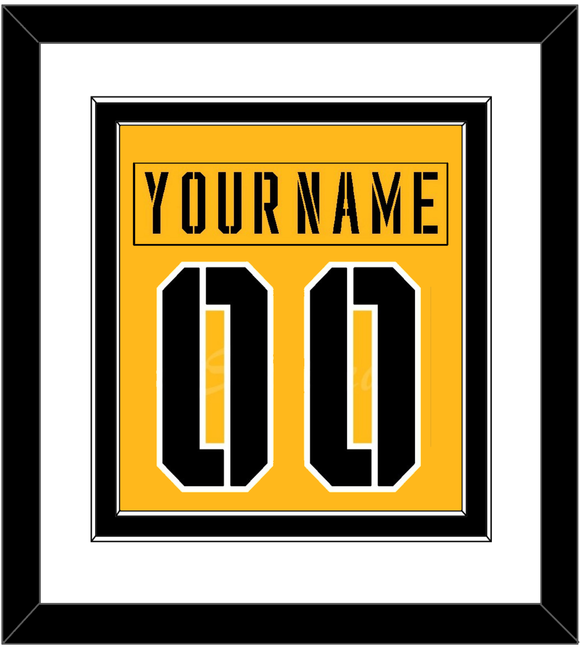 Pittsburgh Nameplate & Number (Back) Combined - 2017 Stadium Series Gold - Double Mat 1