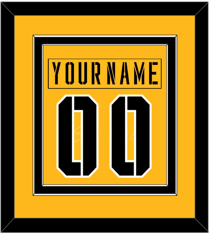 Pittsburgh Nameplate & Number (Back) Combined - 2017 Stadium Series Gold - Signature Tier 2