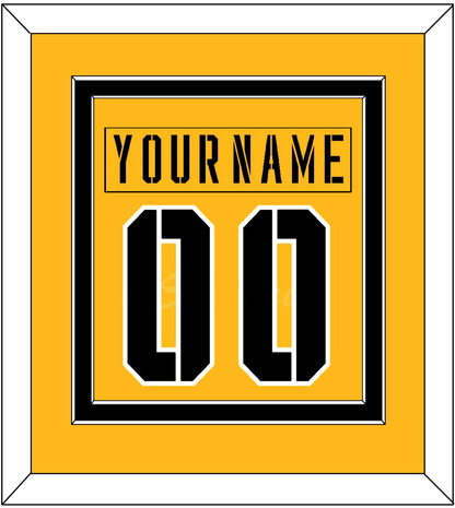 Pittsburgh Nameplate & Number (Back) Combined - 2017 Stadium Series Gold - Signature Tier 2