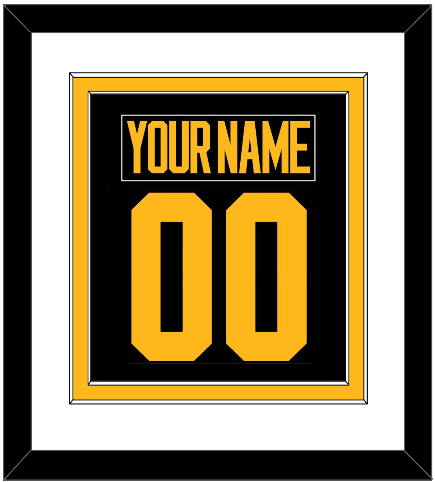 Pittsburgh Nameplate & Number (Back) Combined - 2019 Stadium Series Black - Signature Tier 1