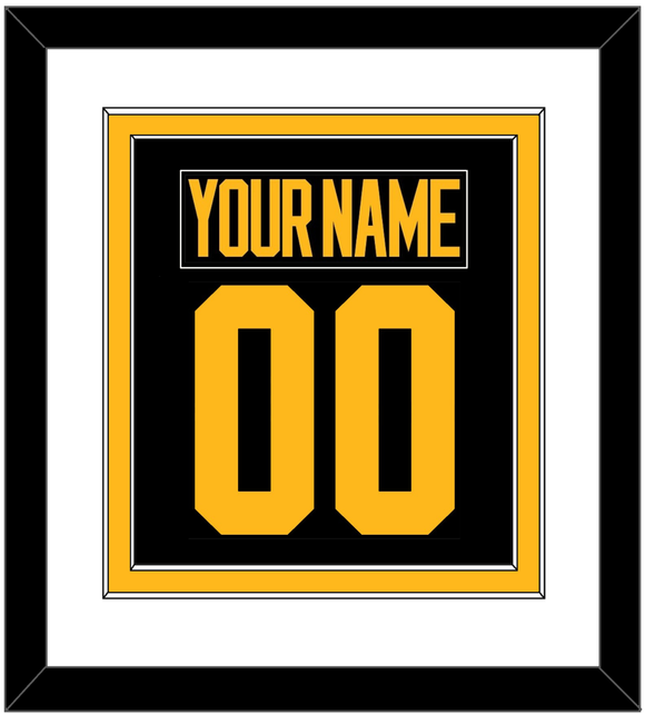 Pittsburgh Nameplate & Number (Back) Combined - 2019 Stadium Series Black - Double Mat 1