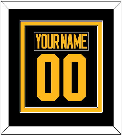 Pittsburgh Nameplate & Number (Back) Combined - 2019 Stadium Series Black - Signature Tier 2