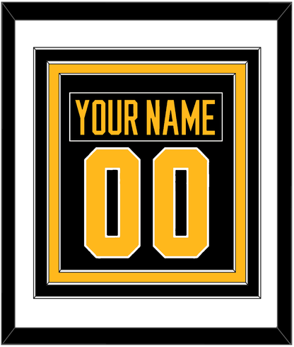 Pittsburgh Nameplate & Number (Back) Combined - Home Black - Premier Tier 1