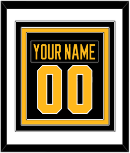 Pittsburgh Nameplate & Number (Back) Combined - Home Black - Triple Mat 1