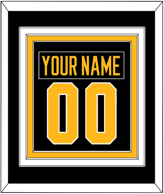 Pittsburgh Nameplate & Number (Back) Combined - Home Black - Premier Tier 2