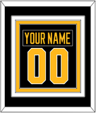 Pittsburgh Nameplate & Number (Back) Combined - Home Black - Triple Mat 2