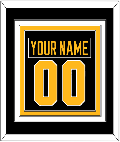 Pittsburgh Nameplate & Number (Back) Combined - Alternate Black (2021-2025) - Premier Tier 2