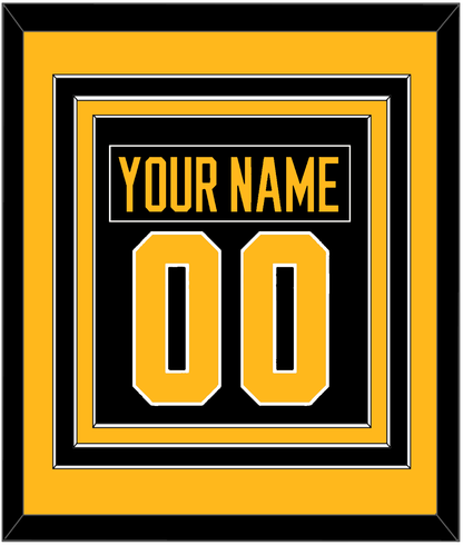 Pittsburgh Nameplate & Number (Back) Combined - Alternate Black (2021-2025) - Premier Tier 3