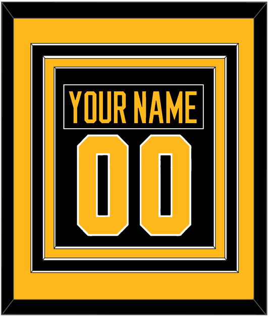 Pittsburgh Nameplate & Number (Back) Combined - Alternate Black (2021-2025) - Premier Tier 3