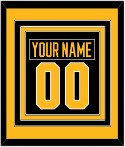 Pittsburgh Nameplate & Number (Back) Combined - Alternate Black - Triple Mat 3