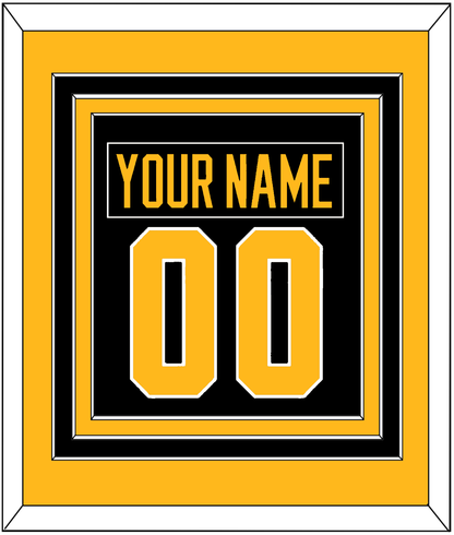 Pittsburgh Nameplate & Number (Back) Combined - Alternate Black (2021-2025) - Premier Tier 3