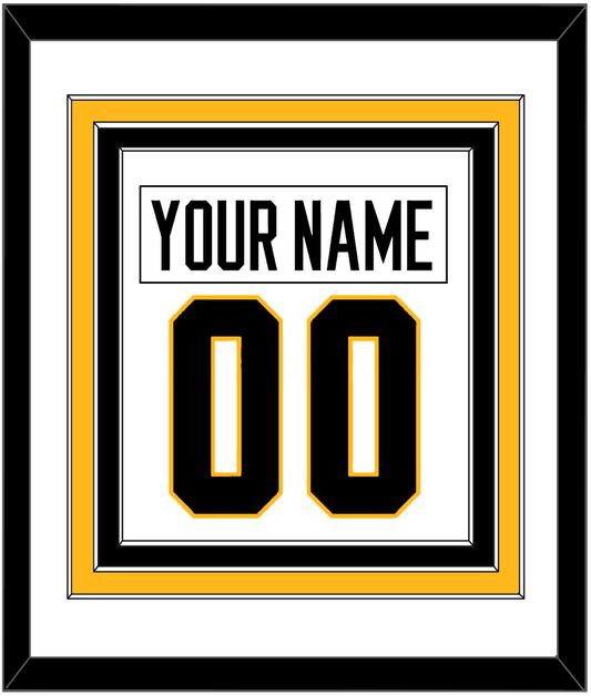 Pittsburgh Nameplate & Number (Back) Combined - Home White (1988-1992) - Premier Tier 1