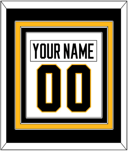 Pittsburgh Nameplate & Number (Back) Combined - Home White (1988-1992) - Premier Tier 2