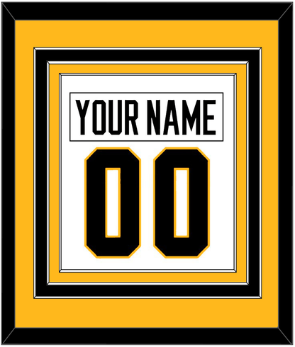 Pittsburgh Nameplate & Number (Back) Combined - Home White (1988-1992) - Premier Tier 3