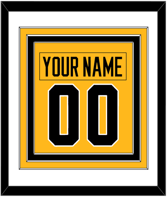 Pittsburgh Nameplate & Number (Back) Combined - Alternate Gold (2018-2021) - Premier Tier 1