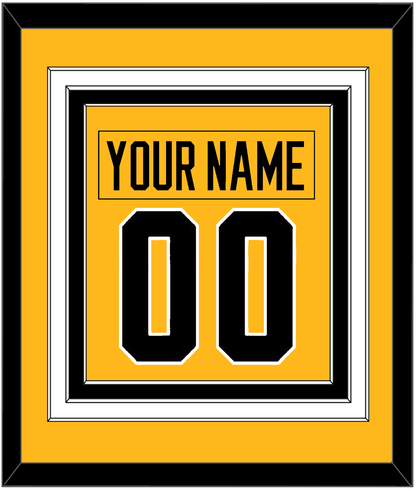 Pittsburgh Nameplate & Number (Back) Combined - Alternate Gold (2018-2021) - Premier Tier 2