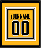 Pittsburgh Nameplate & Number (Back) Combined - Alternate Gold (2018-2021) - Triple Mat 2