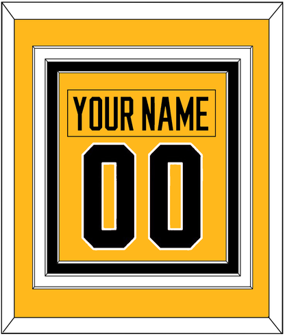 Pittsburgh Nameplate & Number (Back) Combined - Alternate Gold (2018-2021) - Premier Tier 2
