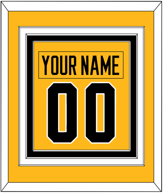 Pittsburgh Nameplate & Number (Back) Combined - Alternate Gold (2018-2021) - Premier Tier 2