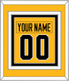 Pittsburgh Nameplate & Number (Back) Combined - Alternate Gold (2018-2021) - Triple Mat 2