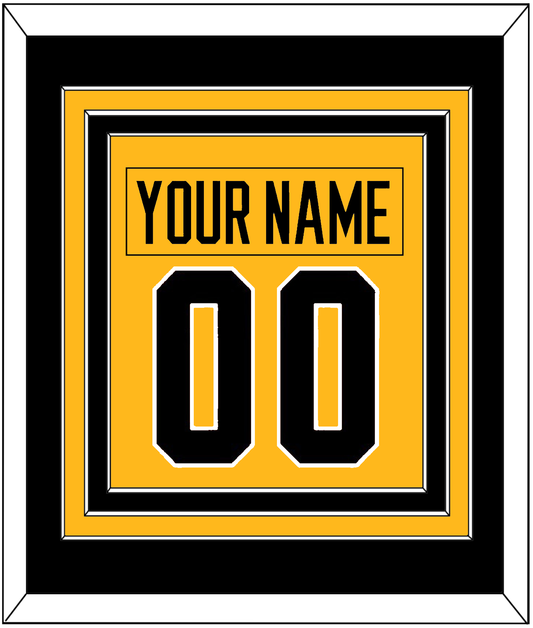 Pittsburgh Nameplate & Number (Back) Combined - Alternate Gold (2018-2021) - Premier Tier 3