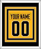 Pittsburgh Nameplate & Number (Back) Combined - Alternate Gold (2018-2021) - Triple Mat 3