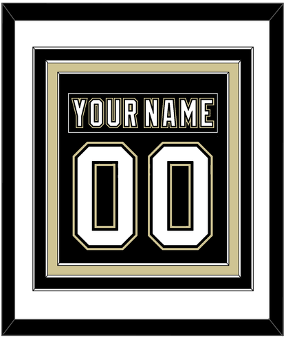 Pittsburgh Nameplate & Number (Back) Combined - Home Black (2007-2016) - Premier Tier 1