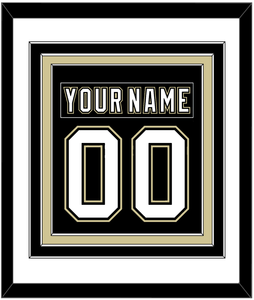 Pittsburgh Nameplate & Number (Back) Combined - Home Black (2007-2016) - Triple Mat 1