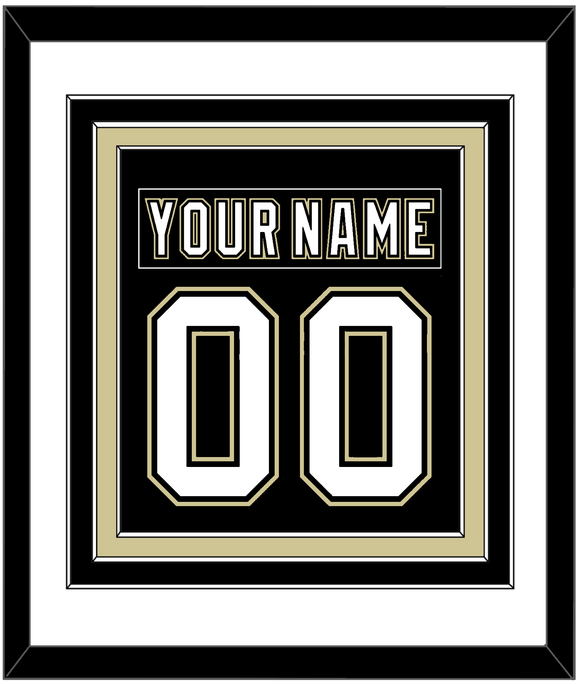 Pittsburgh Nameplate & Number (Back) Combined - Home Black (2007-2016) - Triple Mat 1