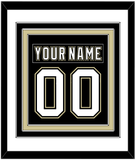 Pittsburgh Nameplate & Number (Back) Combined - Home Black (2007-2016) - Triple Mat 1