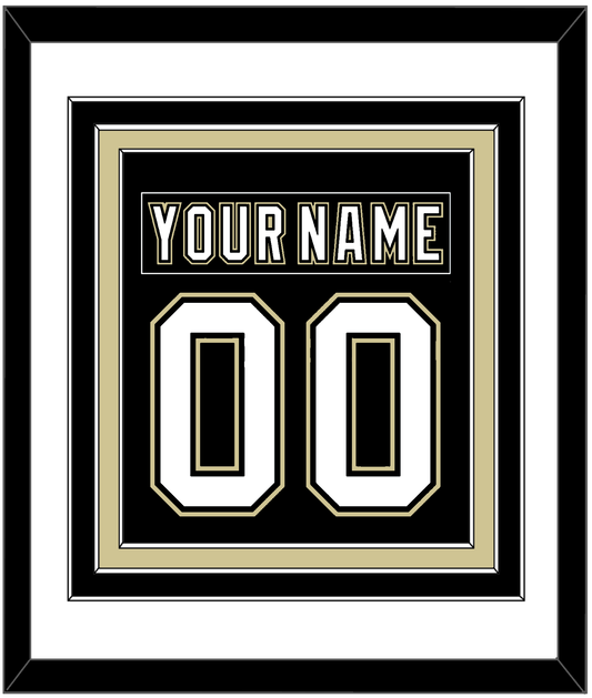 Pittsburgh Nameplate & Number (Back) Combined - Black Jersey (2000-2007) - Premier Tier 1
