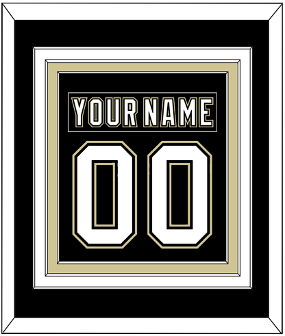 Pittsburgh Nameplate & Number (Back) Combined - Home Black (2007-2016) - Premier Tier 2