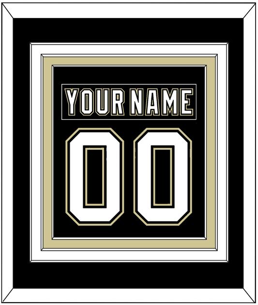 Pittsburgh Nameplate & Number (Back) Combined - Home Black (2007-2016) - Premier Tier 2