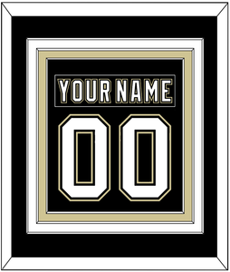 Pittsburgh Nameplate & Number (Back) Combined - Black Jersey (2000-2007) - Triple Mat 2