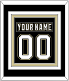 Pittsburgh Nameplate & Number (Back) Combined - Black Jersey (2000-2007) - Triple Mat 2