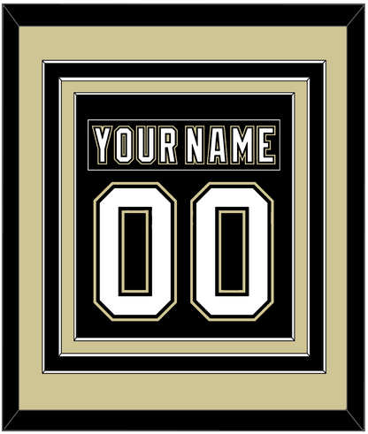 Pittsburgh Nameplate & Number (Back) Combined - Home Black (2007-2016) - Premier Tier 3