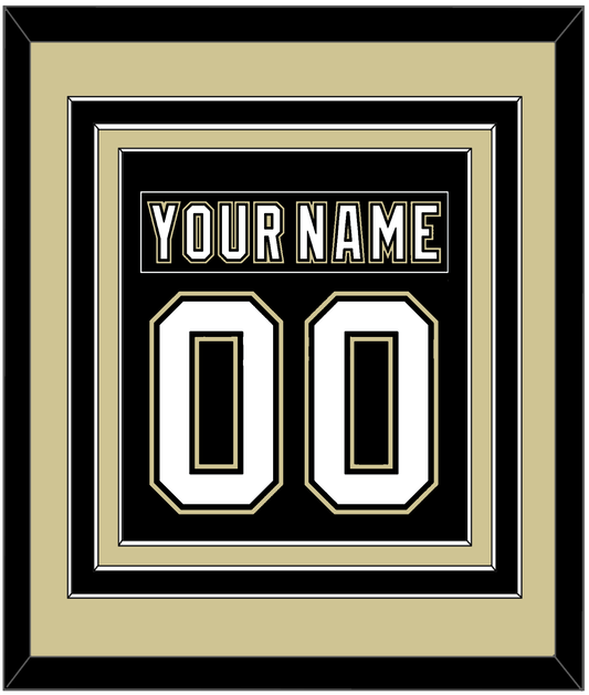 Pittsburgh Nameplate & Number (Back) Combined - Black Jersey (2000-2007) - Premier Tier 3