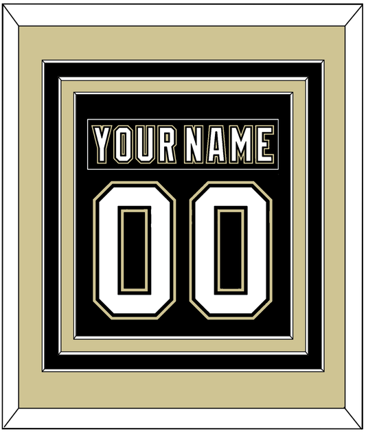 Pittsburgh Nameplate & Number (Back) Combined - Black Jersey (2000-2007) - Premier Tier 3