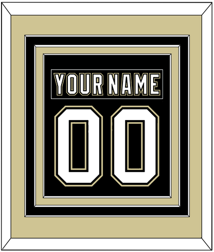 Pittsburgh Nameplate & Number (Back) Combined - Home Black (2007-2016) - Premier Tier 3