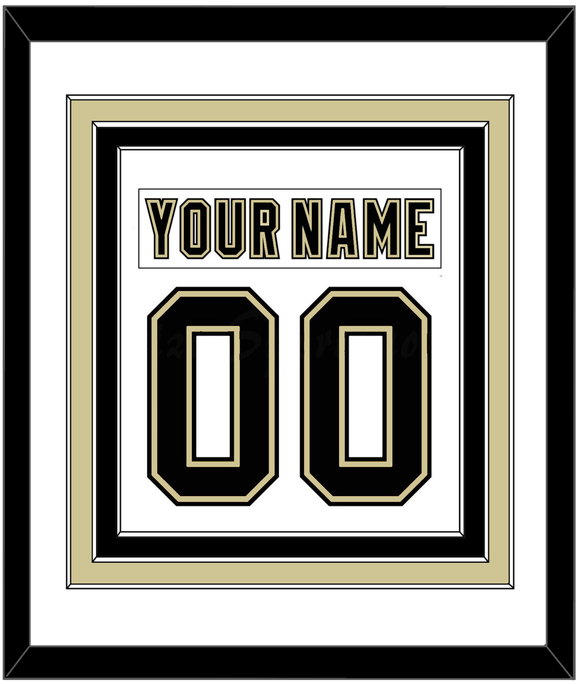 Pittsburgh Nameplate & Number (Back) Combined - White Jersey (2002-2007) - Triple Mat 1