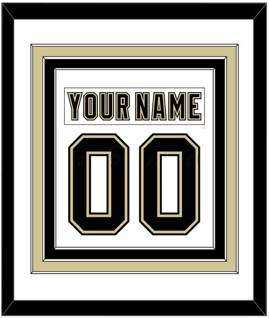 Pittsburgh Nameplate & Number (Back) Combined - Road White (2007-2016) - Premier Tier 1
