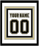 Pittsburgh Nameplate & Number (Back) Combined - Road White (2007-2016) - Triple Mat 1