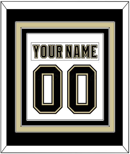 Pittsburgh Nameplate & Number (Back) Combined - White Jersey (2002-2007) - Premier Tier 2