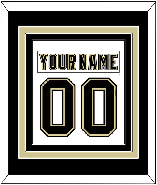 Pittsburgh Nameplate & Number (Back) Combined - White Jersey (2002-2007) - Premier Tier 2