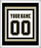Pittsburgh Nameplate & Number (Back) Combined - Road White (2007-2016) - Triple Mat 2