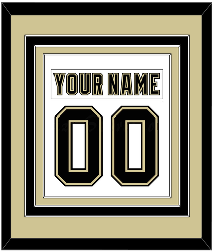 Pittsburgh Nameplate & Number (Back) Combined - White Jersey (2002-2007) - Premier Tier 3